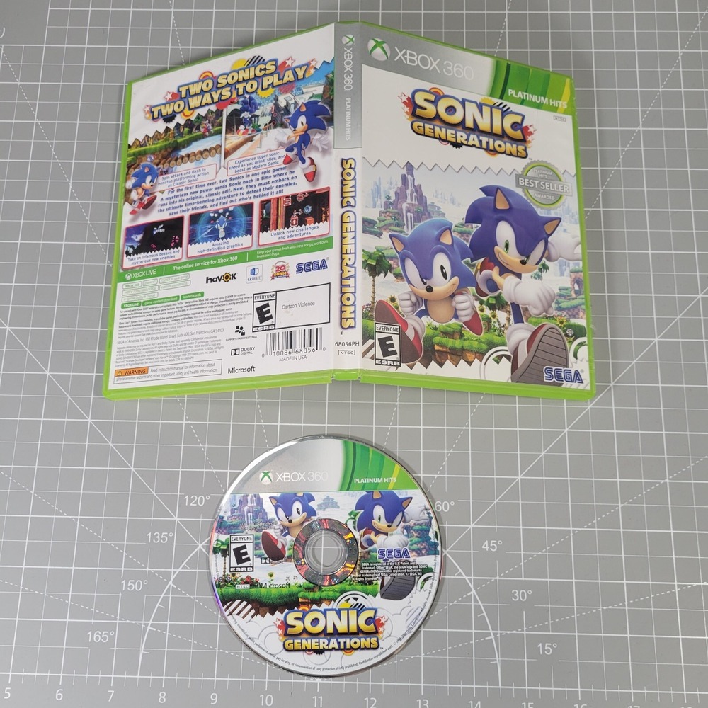 Sonic Generations (Microsoft Xbox 360, 2011) No Manual